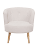 Beliani Sessel ODENZEN in Weiß/Braun - (W) 72 x (H) 74 x (L) 73 cm