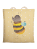 Mr. & Mrs. Panda Tasche Hummel flauschig ohne Spruch in Gelb Pastell