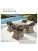tectake Aluminium Rattan Gartenlounge für 4 Personen, Stühle vormontiert