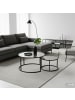 home24 home24 Couchtisch 2er-Set aus Metall in Schwarz - 45 cm in Silber / Schwarz