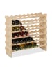 relaxdays Weinregal in Natur - (B)82 x (H)73 x (T)25 cm