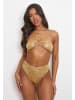 Moda Minx Bikini Hose Kos Pendant Hoop High Waist in Gold Shimmer