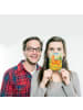 Mr. & Mrs. Panda Ansichtskarte Alpaka Stolz Design ohne Spruch in Weiß