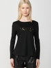 KOROSHI Langarm-T-Shirt in SCHWARZ