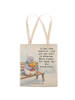 Mr. & Mrs. Panda Tote Bag Taube Winter Pommes Design mit Spruch in Weiß