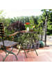 relaxdays Gartentisch "Rattan-Optik" in Grau - (H)75 x Ø 60 cm