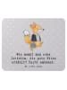 Mr. & Mrs. Panda Mouse Pad Juristin Humor mit Spruch in Grau Pastell