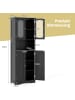 COSTWAY Badezimmerschrank in Schwarz