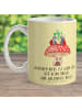 Mr. & Mrs. Panda Kindertasse Marienkäfer Fliegenpilz mit Spruch in Gelb Pastell