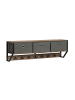 SoBuy Wandgarderobe in Anthrazit - (W) 31 x (H) 30 x (L) 100 cm