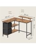 VASAGLE Eckcomputertisch Barnet in Braun - (B)115 x (H)90 x (T)105 cm