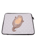 Mr. & Mrs. Panda Laptop Tasche Otter Umarmen ohne Spruch in Grau Pastell