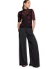 Zero  Stoffhose mit weitem Bein in Black Denim
