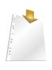 Durable Prospekthüllen A4 PP 80my Universallochung transparent Packung mit 1...
