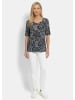 GOLDNER Viskoseshirt mit Leo Print in schwarz / weiß / gemustert