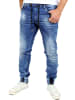 RESLAD Jeans Denim Jogginghose in blau