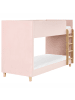 Beliani Hochbett CHOCQUES in Rosa/Braun - (W) 97 x (H) 143 x (L) 214 cm