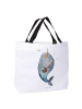 Mr. & Mrs. Panda Tote Bag Narwal Gitarre ohne Spruch in Weiß