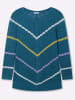 sheego Ajourpullover in topas-gemustert