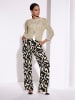 creation L Druckhose in sand-schwarz-bedruckt