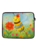 Mr. & Mrs. Panda Laptop Tasche Biene Blume Design ohne Spruch in Weiß