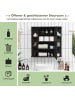 COSTWAY Badezimmerspiegelschrank in Schwarz