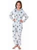 NORMANN Jumpsuit Overall Schlafanzug Pyjama langarm Sterne - 70325 in grau