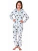 NORMANN Jumpsuit Overall Schlafanzug Pyjama langarm Sterne in grau