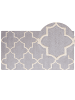 Beliani Kurzflor SILVAN in Grau/Weiß - (W) 80 x (H) 2 x (L) 150 cm