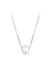 Alexander York Kette mit Anhänger SÜSSWASSERPERLE in 925 Sterling Silber, 2-tlg