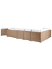 Beliani 8-tlg Lounge Set XXL in Beige/Weiß rechtsseitig