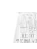 Mr. & Mrs. Panda Weinglas Kaktus Liebe mit Spruch in Transparent