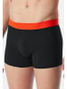 Schiesser Retro Short / Pant 95/5 Cotton in Schwarz / orange / beige