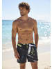 John Devin Badeshorts in schwarz-lime
