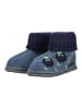 HAFLINGER Hausschuhe HÜTTENSCHUH BLAUBEERE in Schwarz/Blau