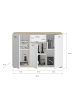 ebuy24 Sideboard Cosmo Weiß 120 x 48 cm