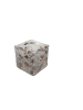 Kayoom Sitzkissen Spark Pouf 45cm x 45cm in elfenbein - chrom