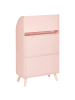 Beliani Bücherregal LILOET in Rosa/Braun - (W) 60 x (H) 102 x (L) 30 cm