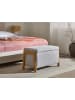 Beliani Bettbank EDLAND in Grau/Braun - (W) 75 x (H) 44 x (L) 43 cm