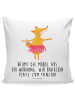 Mr. & Mrs. Panda Couch Kissen Fuchs Ballerina mit Spruch in Weiß