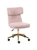 Beliani Bürostuhl GRANBY in Rosa/Gold - (W) 58 x (H) 77 x (L) 58 cm
