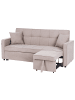 Beliani Schlafsofa GLOMMA in Beige - (W) 207 x (H) 95 x (L) 87 cm