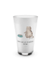 Mr. & Mrs. Panda Glas Katze Fressen mit Spruch in Transparent
