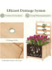 COSTWAY Blumenkasten mit Rankgitter 123 cm in Beige