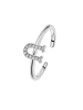 Lucardi 925 Silber Ring "Buchstabe U" Buchstabe