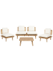 Beliani 12-tlg Sitzgruppe ACCADIA in Braun/Beige