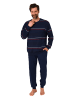 NORMANN Schlafanzug lang Pyjama Bündchen Kuschel interlock - 86890 in marine