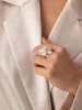 PURELEI Ring Pearly Flower Silber