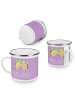 Mr. & Mrs. Panda Emaille Tasse 50. Hochzeitstag mit Spruch in Lavendeltraum