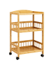 relaxdays Servierwagen in Natur - (B)53 x (H)80 x (T)30 cm